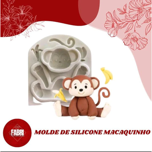 MOLDE DE SILICONE MACACO-SAFARI-MOLDE PARA BISCUIT E CONFEITARIA