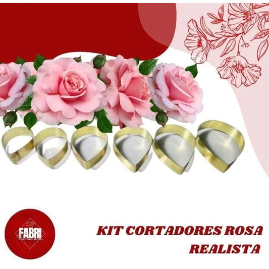 KIT CORTADORES ROSA REALISTA
