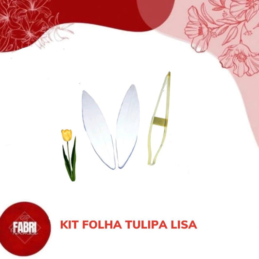 KIT CORTADOR E MARCADOR FOLHA TULIPA LISA