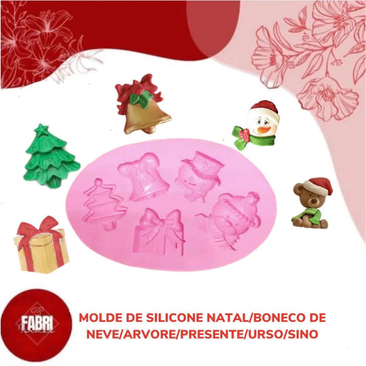 MODE DE SILICONE NATAL /BONECO DE NEVE,ARVORE,PRESENTE,URSO,SINO