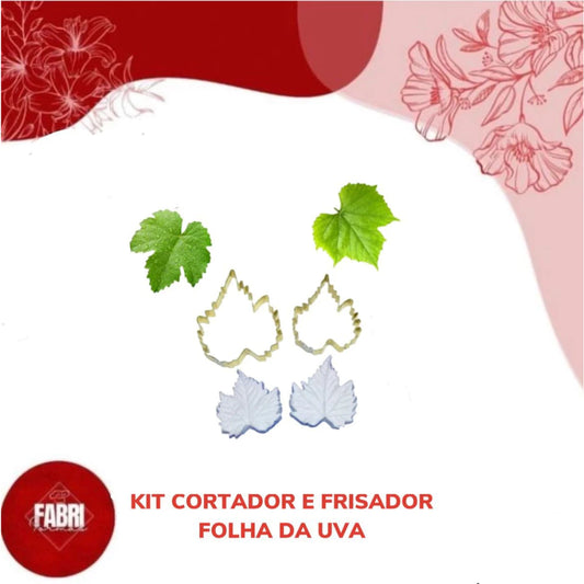 KIT CORTADOR E MARCADOR FOLHA DA UVA