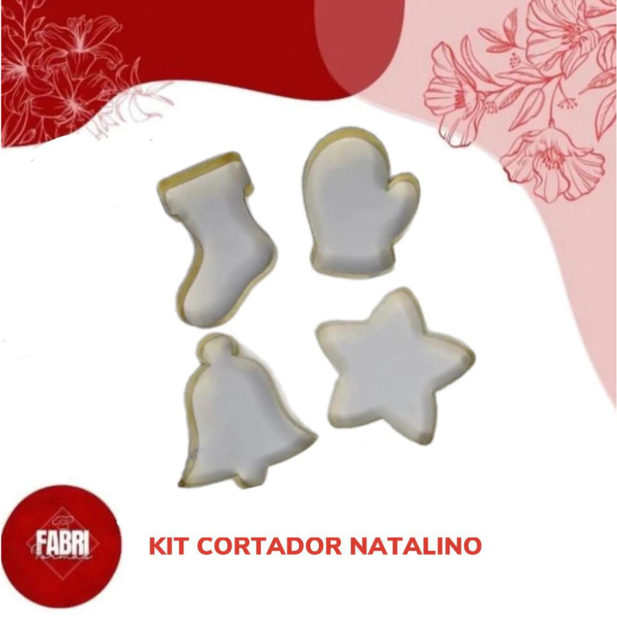 KIT CORTADORES NATALINO COM 04 PEÇAS