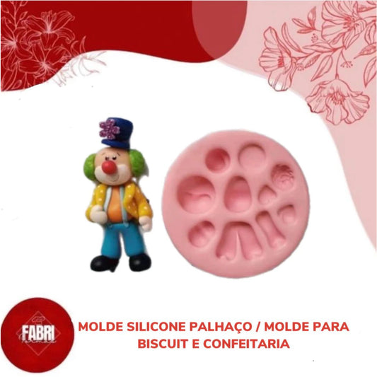 MOLDE SILICONE PALHAÇO