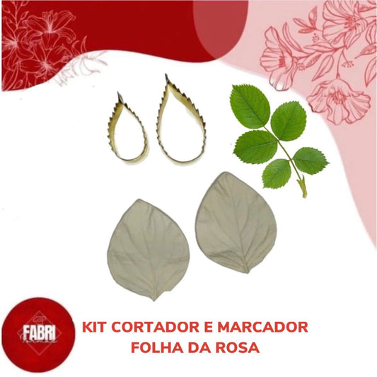 KIT CORTADOR E MARCADOR FOLHA DA ROSA