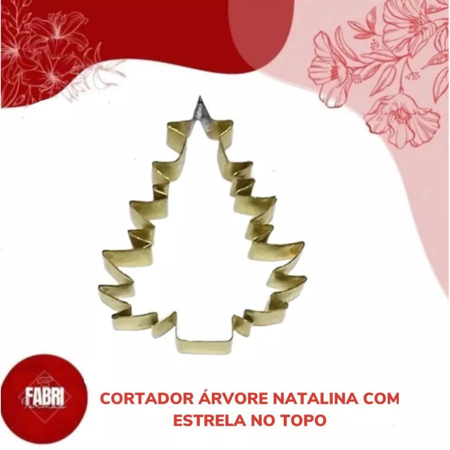 CORTADOR ÁRVORE NATALINA COM ESTRELA NO TOPO