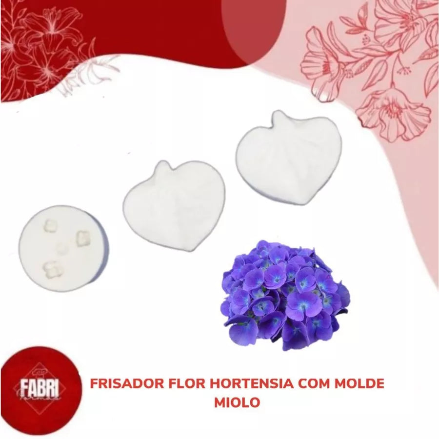 FRISADOR FLOR HORTENSIA COM MOLDE MIOLO