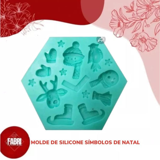 MOLDE DE SILICONE SIMBOLOS DE NATAL