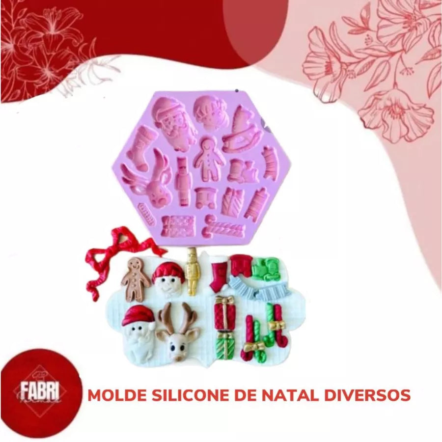 MOLDE DE SILICONE DE NATAL DIVERSOS