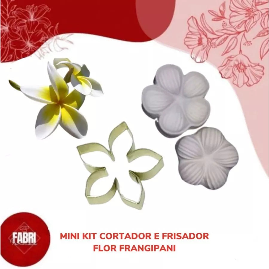 MINI KIT CORTADOR E FRISADOR FLOR FRANGIPANI