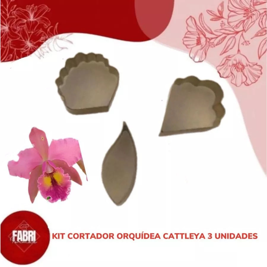 KIT CORTADOR ORQUIDEA CATTLEYA 3 UNIDADES