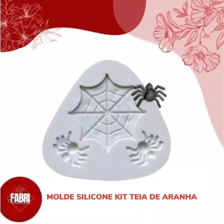 MOLDE DE SILICONE TEIA DE ARANHA