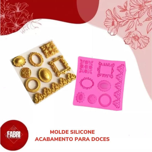 MOLDE DE SILICONE ACABAMENTO PARA DOCES
