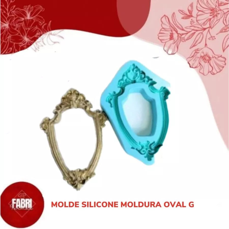 MOLDE DE SILICONE MOLDURA OVAL
