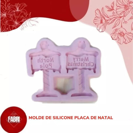 MOLDE DE SILICONE PLACA DE NATAL