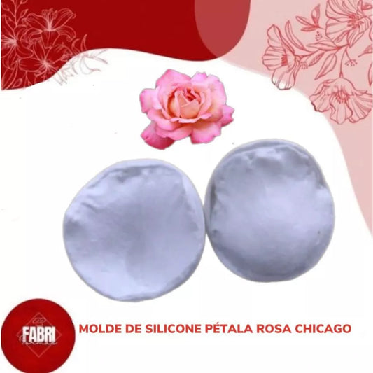 MOLDE DE SILICONE PÉTALA ROSA CHICAGO