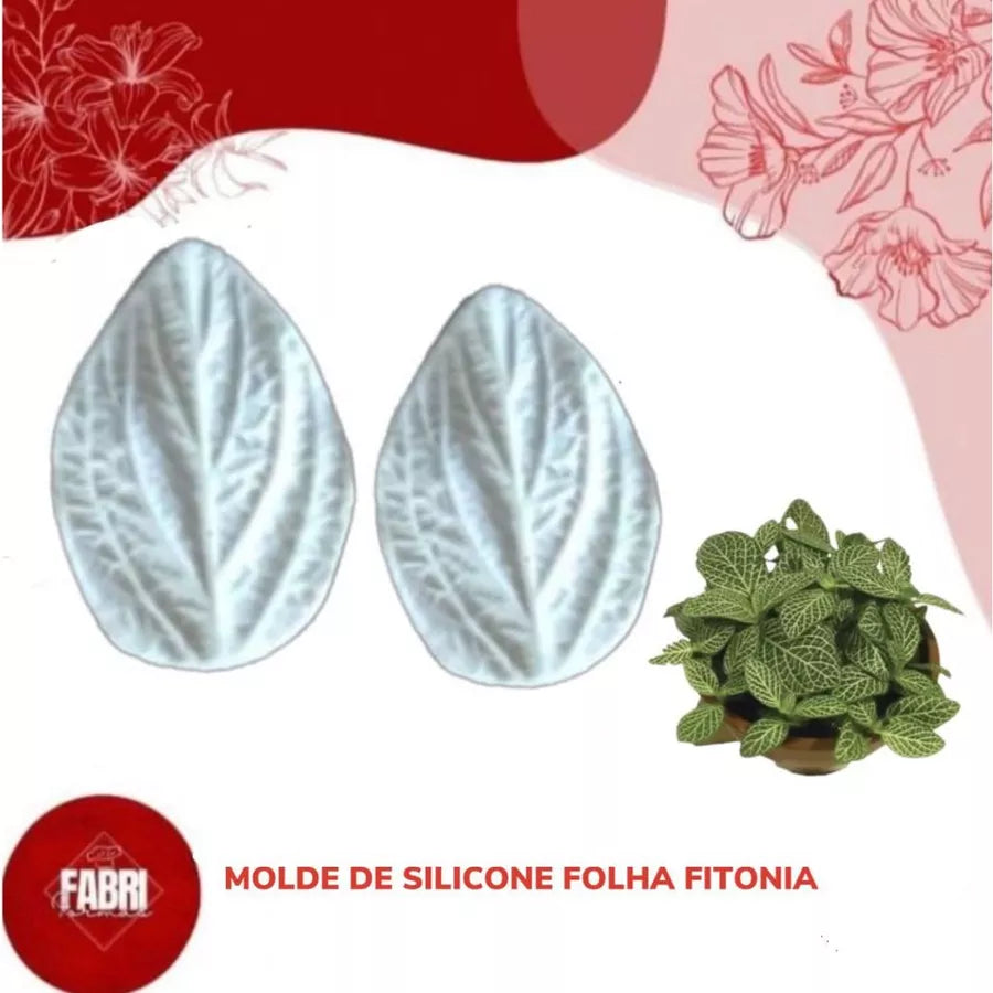 MOLDE DE SILICONE FOLHA FITONIA