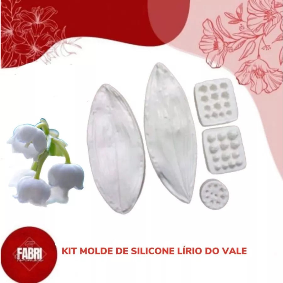 KIT MOLDE DE SILICONE LÍRIO DO VALE