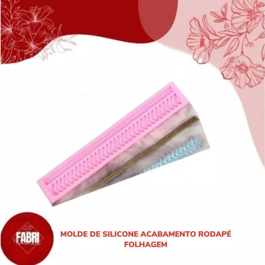 MOLDE DE SILICONE ACABAMENTO RODAPÉ FOLHAGEM