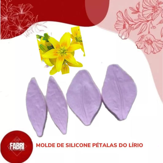 MOLDE DE SILICONE PÉTALAS DO LÍRIO
