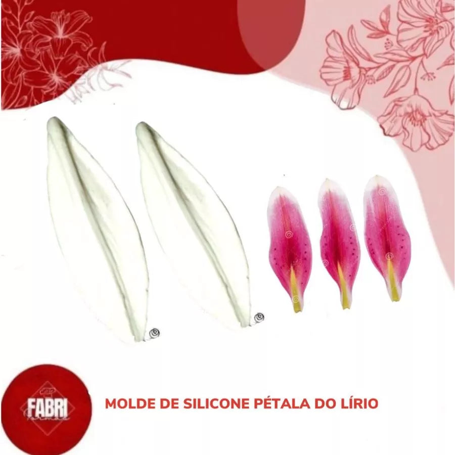 MOLDE DE SILICONE PÉTALAS DO LÍRIO