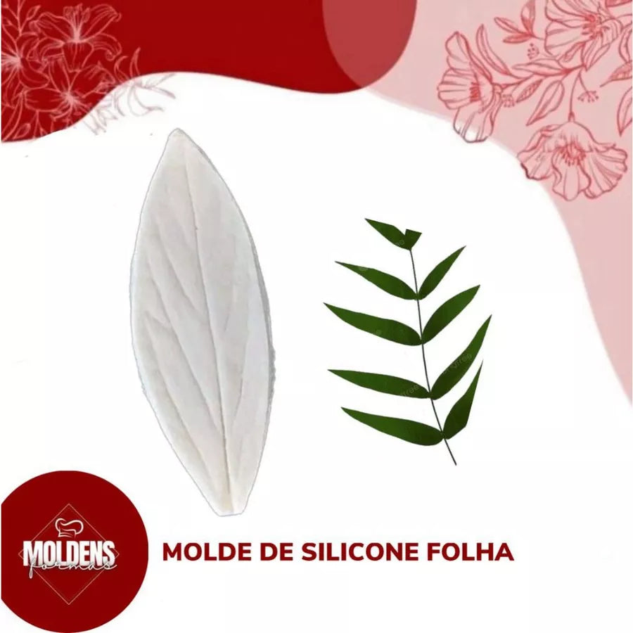 MOLDE DE SILICONE FOLHA