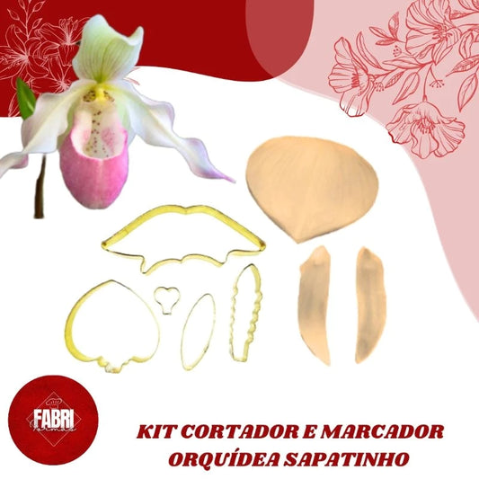 KIT CORTADOR E MARCADOR ORQUÍDEA SAPATINHO