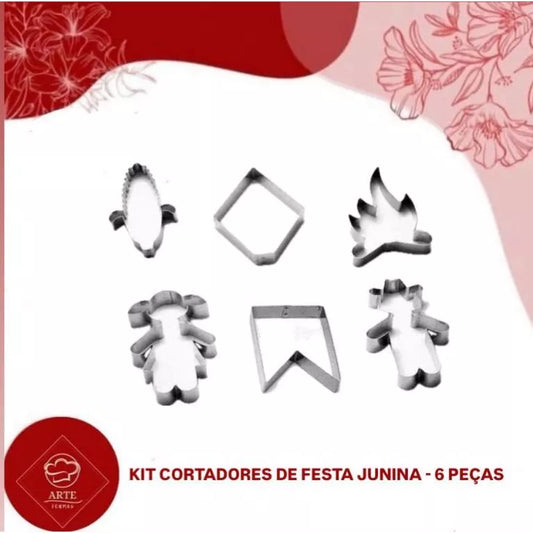KIT CORTADORES FESTA JUNINA-6 PEÇAS