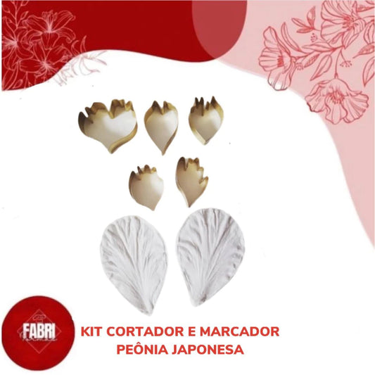 KIT CORTADOR E MARCADOR PEONIA JAPONESA