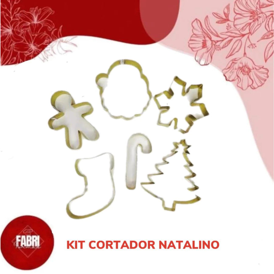 KIT CORTADORES NATALINO 06 PEÇAS