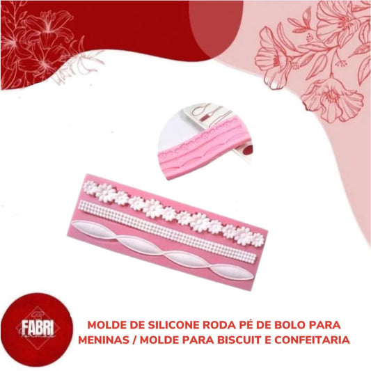MOLDE SILICONE RODA PE PARA BOLO PARA MENINAS