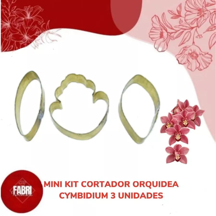 MINI KIT CORTADOR ORQUIDEA CYMBIDIUM COM 03 PEÇAS