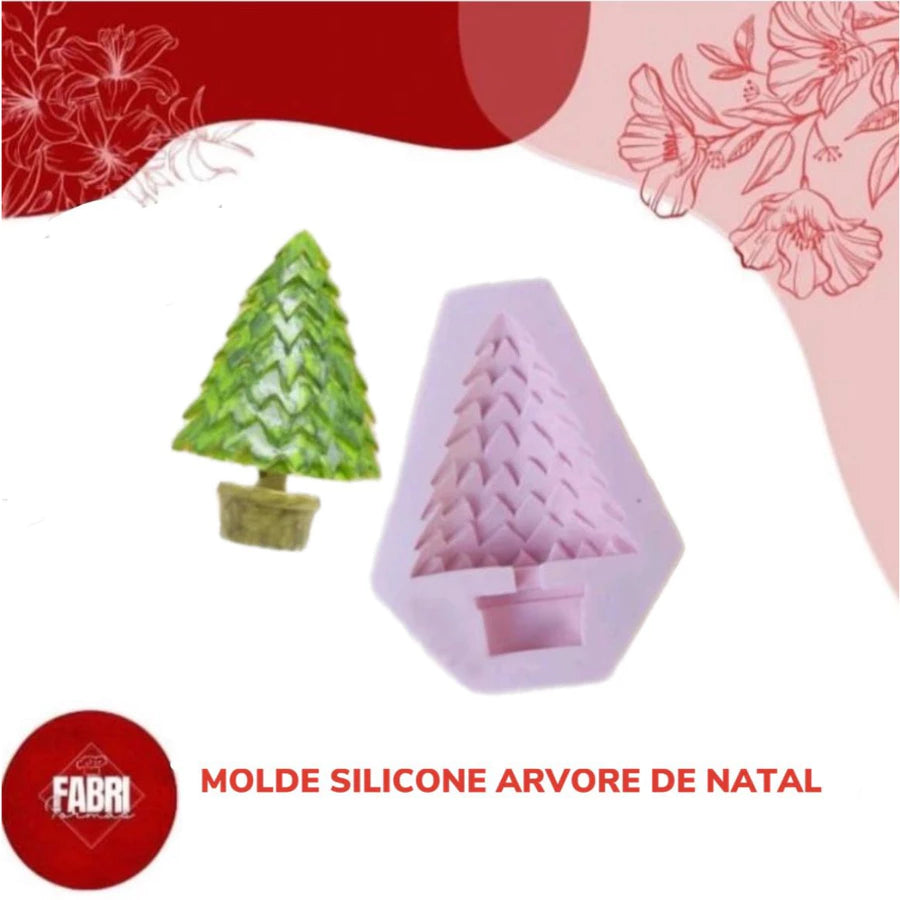 MOLDE SILICONE ARVORE DE NATAL